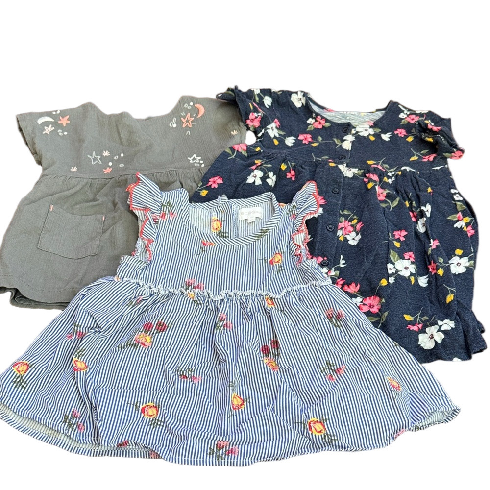 **Bundle** Charming Floral and Striped Kids Dress Trio Old Navy BCBG Gymboree 3T